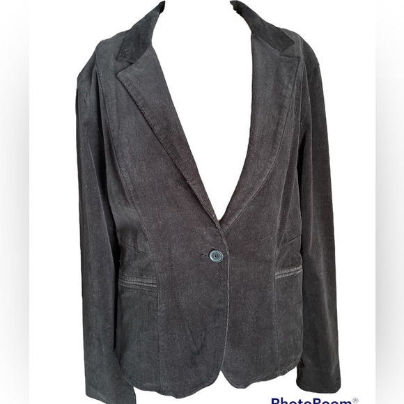 CALVIN KLEIN JEANS WOMEN’s NWT CORDUROY BLACK BLAZER SIZE XL EUC - Picture 2 of 9